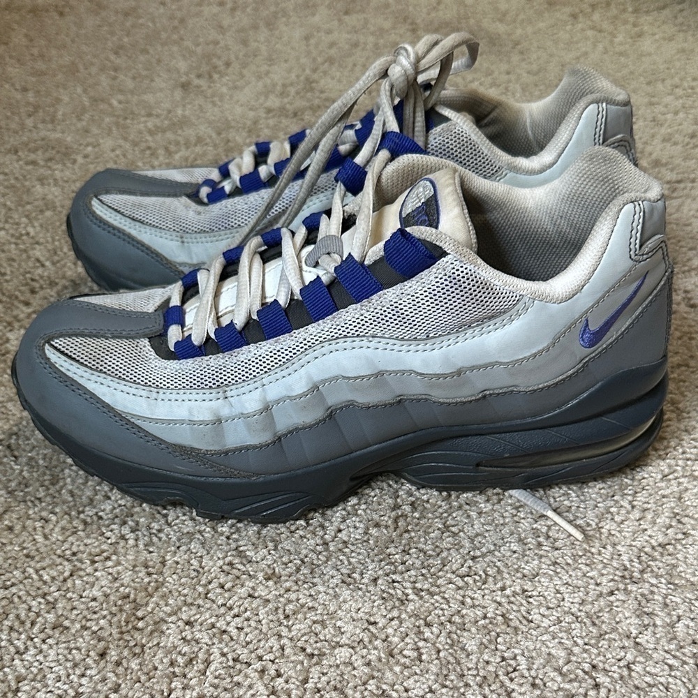 Nike Air Max '95 Grey Blue 905348-014 (GS) Sneakers Shoes Youth (Size 7Y)